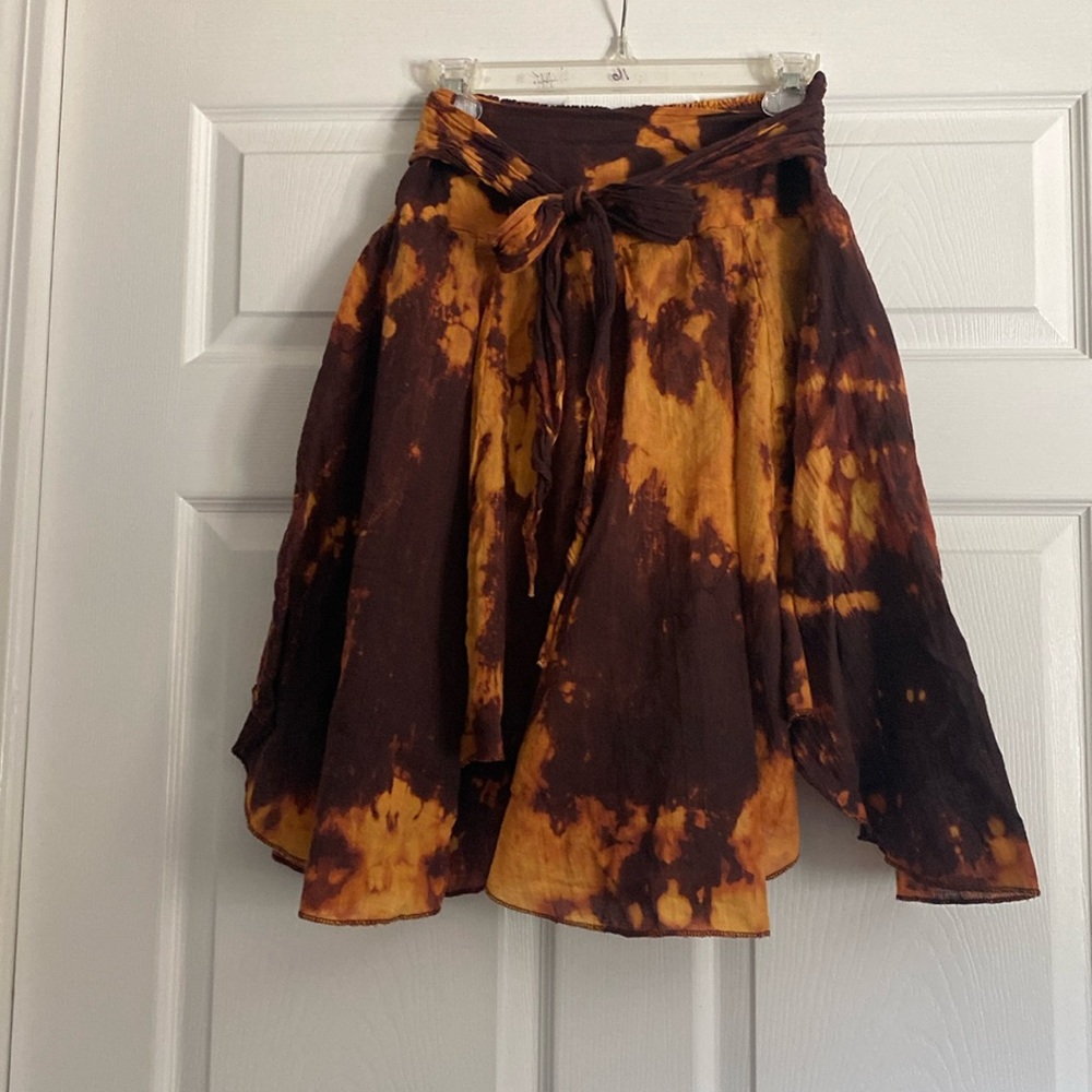 Reverse TieDye short skirt
